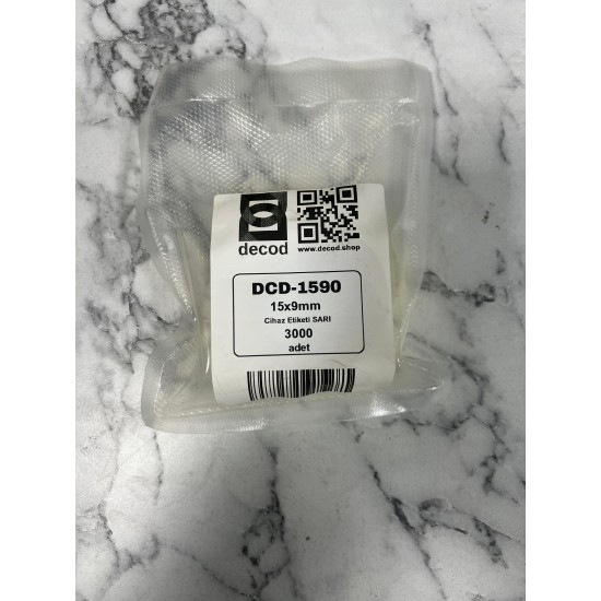 KONTAKTÖR SİGORTA İÇİN CİHAZ ETİKETİ SARI 15x9MM 3000 ADET KONTAKTÖR SİGORTA İÇİN CİHAZ ETİKETİ SARI 15x9MM 3000 ADET
