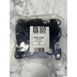 BUTON ROZETİ KÜÇÜK 22X8MM CAM DAHİL SİYAH 100 ADET