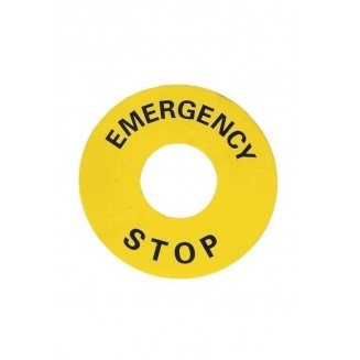 ACİL STOP ETİKETİ Q60MM SARI  50 ADET