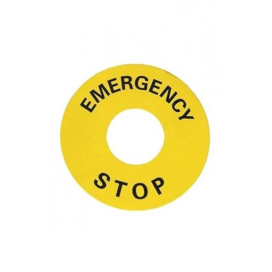 ACİL STOP ETİKETİ Q60MM SARI 50 ADET ACİL STOP ETİKETİ Q60MM SARI 50 ADET