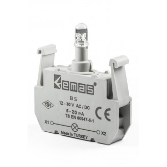 B SİNYAL BEYAZ LED'Lİ BLOK 12-30 V AC/DC  20 ADET
