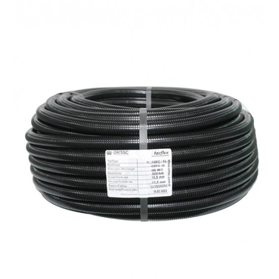 PG-16 SPİRAL BORU PA SİYAH 50 METRE PG-16 SPİRAL BORU PA SİYAH 50 METRE