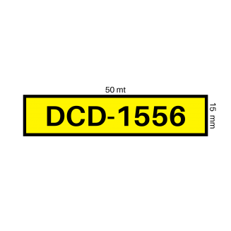 DCD-1556	15mm x 50mt	SARI	Silinmez Islanmaz Yapışkanlı	50	METRE