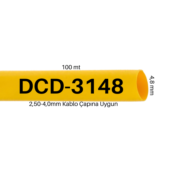 DCD-3148	4,8mm x 100mt	SARI	Daralan Makaron (2,5/6mm)	1	ADET