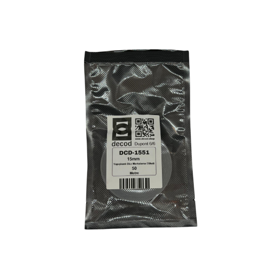 DCD-1551	15mm x 50mt	GÜMÜŞ	Silinmez Islanmaz Yapışkanlı	50	METRE